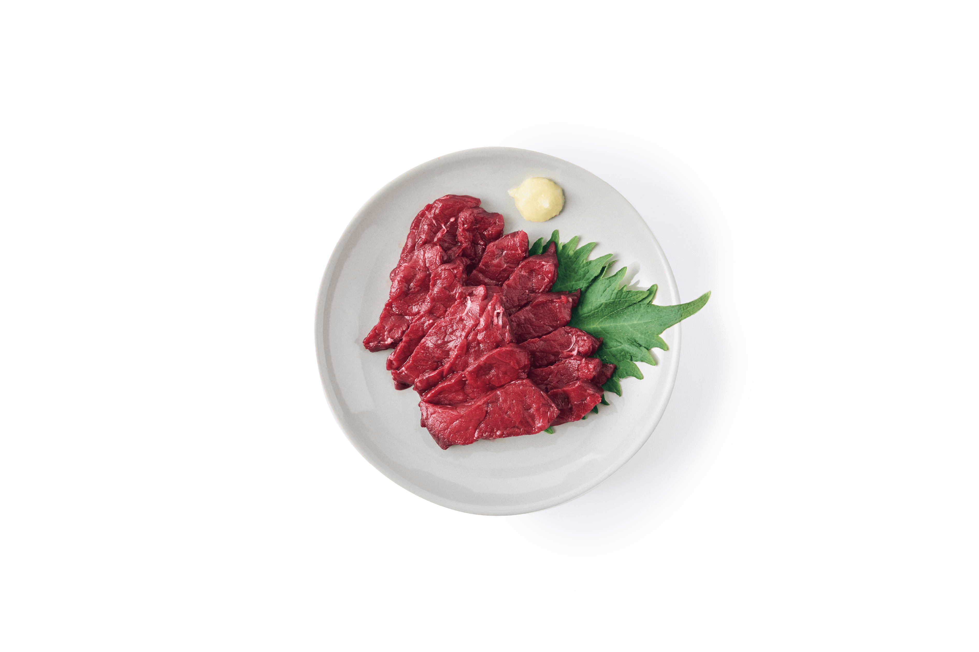お皿に盛られた鯨のお肉
